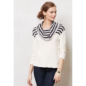 Anthropologie | striped cowlneck sweater